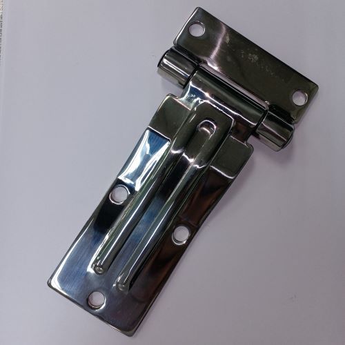 Side Door Strap Hinge Stainless Steel Polished W/Holes - 92183