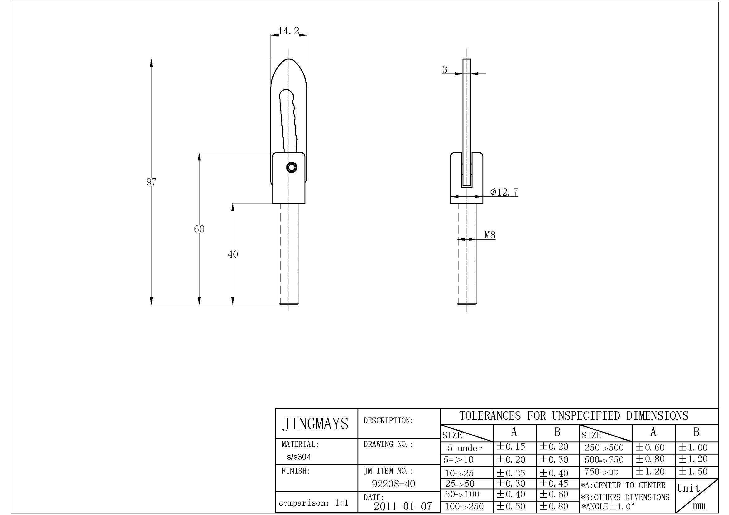 Antiluce Fastener Stainless Steel - 92208-40