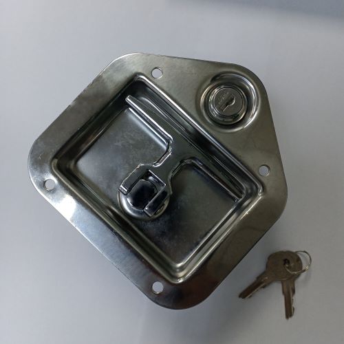 Locking Folding T Handle Stainless Steel Polished W/Holes - 91278